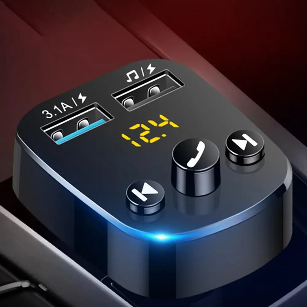 

-Совместимый Беспроводной автомобильный комплект 5,0, гарнитура, mp3-плеер, FM-передатчик А, зарядное устройство с двумя USB-портами, устройство д...