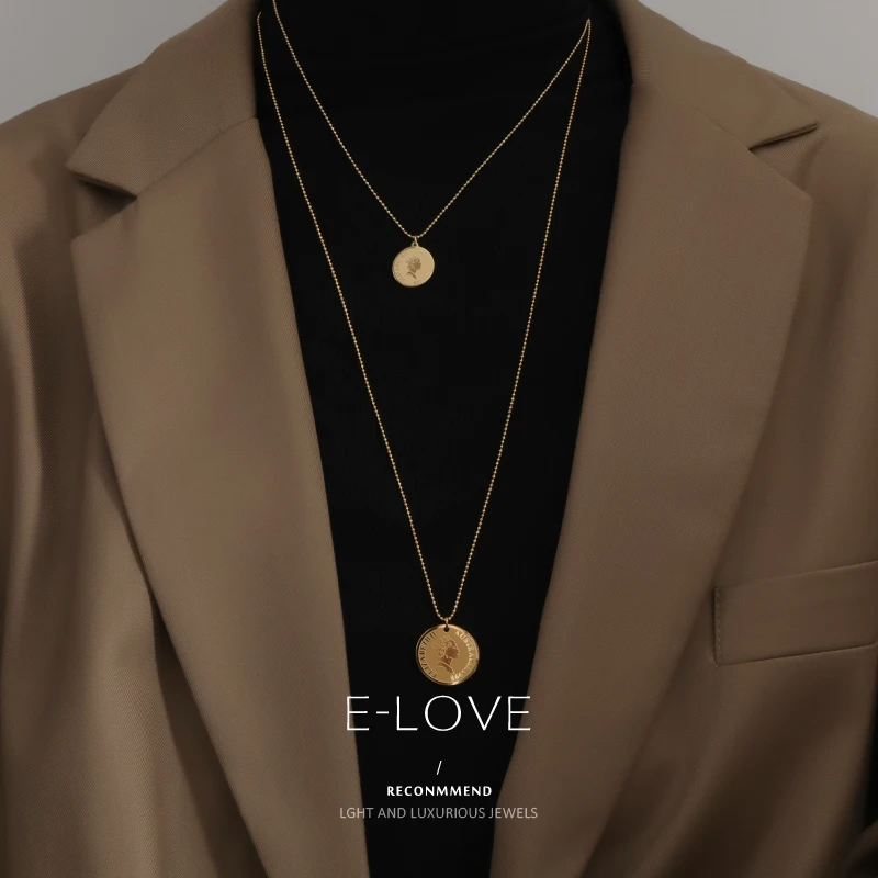 

Koren Gift Vintage Necklace Fashion Women Detangler Streetwear Punk Necklace Goth Aesthetic Friend Collier Jewelry BY50XL