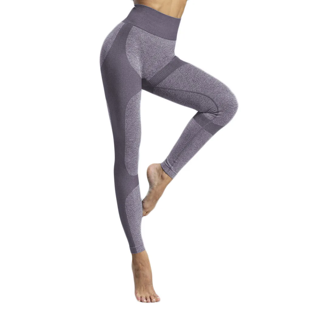 SAGACE высокая эластичность штаны для фитнеса йоги улицы однотонные бега брюки