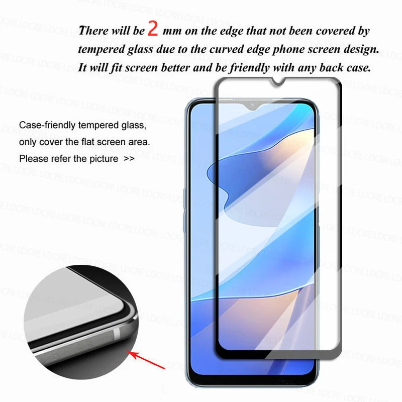 4 in 1 2 5d tempered glass for oppo a16 glass for oppo a16 screen protector camera len film for oppo a16 a15 a94 a74 a54 a53s free global shipping