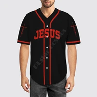 baseball jersey beach summer jesus 3d all over printed mens shirt casual shirts hip hop black tops 06