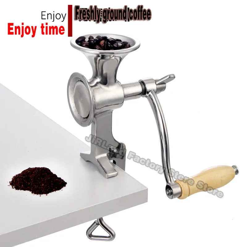 304 stainless steel grinding machine Grinder Manual cocoa bean mill Whole grains and pepper grind Manual grain grinderer