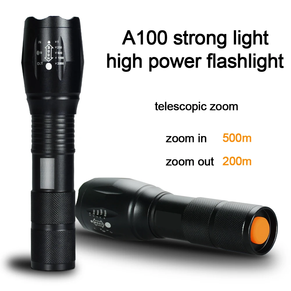 

ROMWISH Led Flashlight Powerful Camping Self Defense 5 Switch Mode Flashlight 18650 Battery Outdoor Lighting lanterna Bicicleta