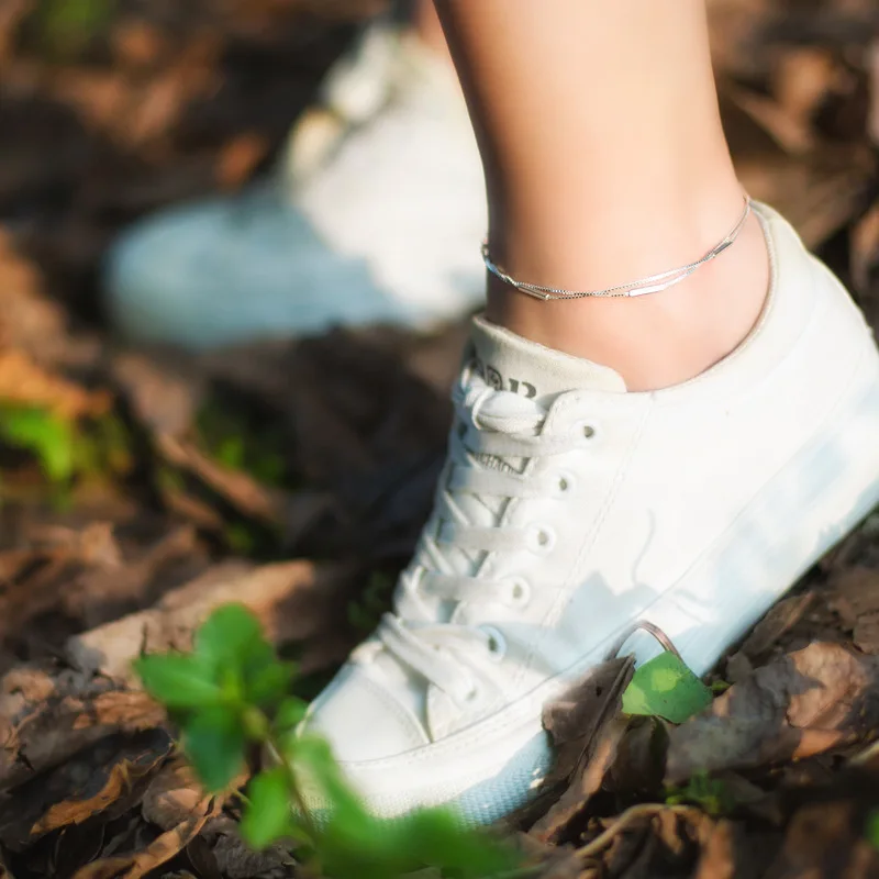 Женские двухслойные ножные браслеты Trustdavis подарочные украшения из