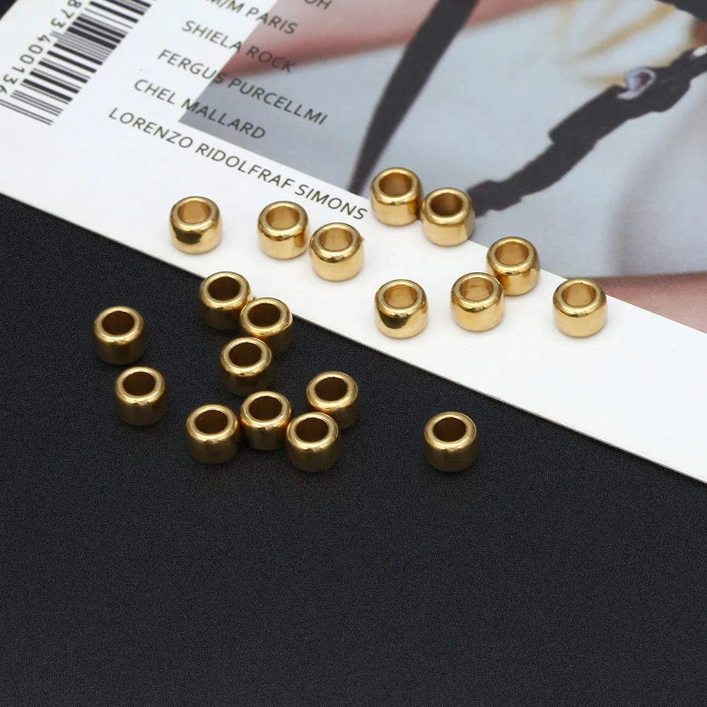 MEIBEADS 50 шт./лот медные бусины 5*7 мм с большим отверстием для браслетов аксессуары