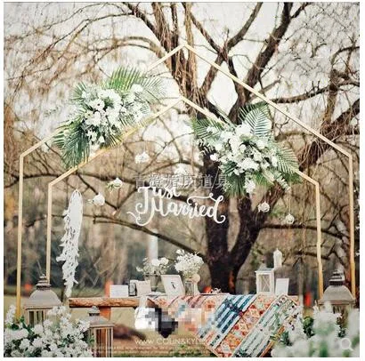 

Свадебный реквизит газон Свадьба железная Арка геометрический фон украшение железная рамка железная зона лес Золотая Цветочная рамка