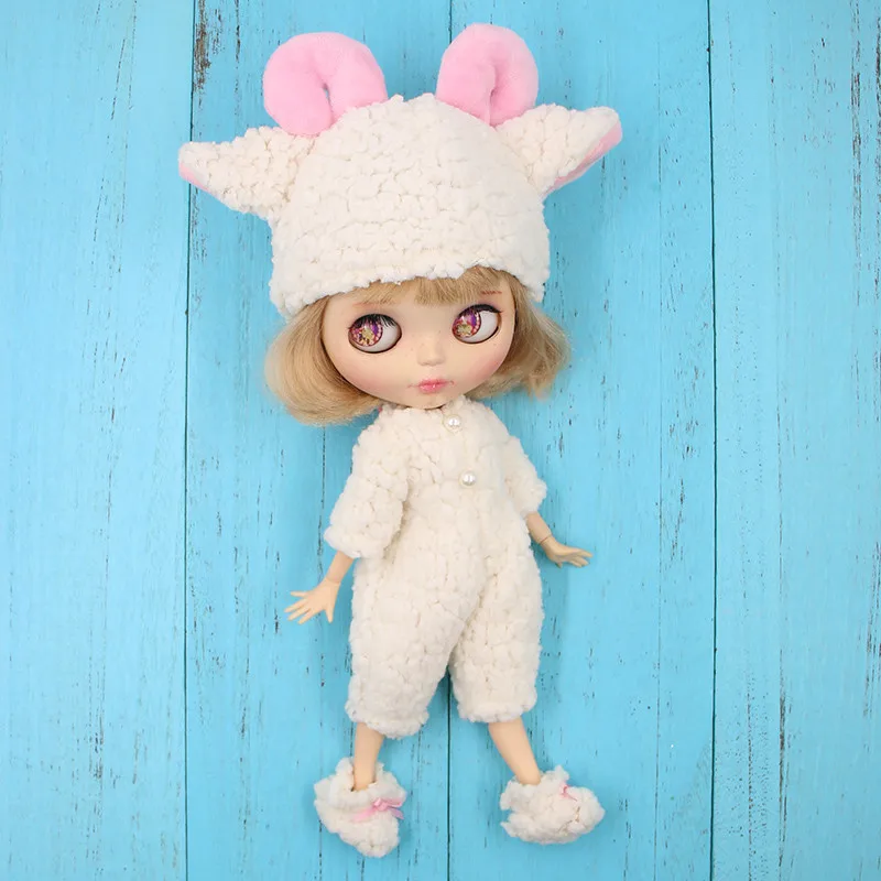 DBS 1/6 BJD кукольная одежда милый мягкий овечий костюм со шляпой обувь с носками Для нео sd куклы 30 см игрушки подарок