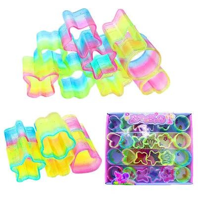 

Spring Rainbow Children's Creativity Magical Toy Circle Funny Gifts Toys Coil Early Development Educational Folding Plastic 5cm