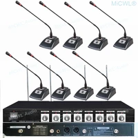 micwl 8 table gooseneck wireless microphone meeting room conference system m808