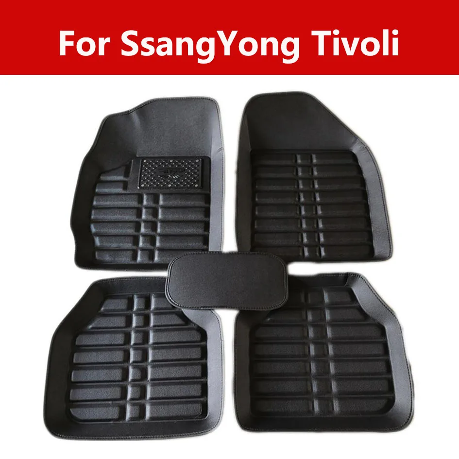 Авто Vans ковер автомобильный напольный коврик для Ssangyong Tivoli передний задний