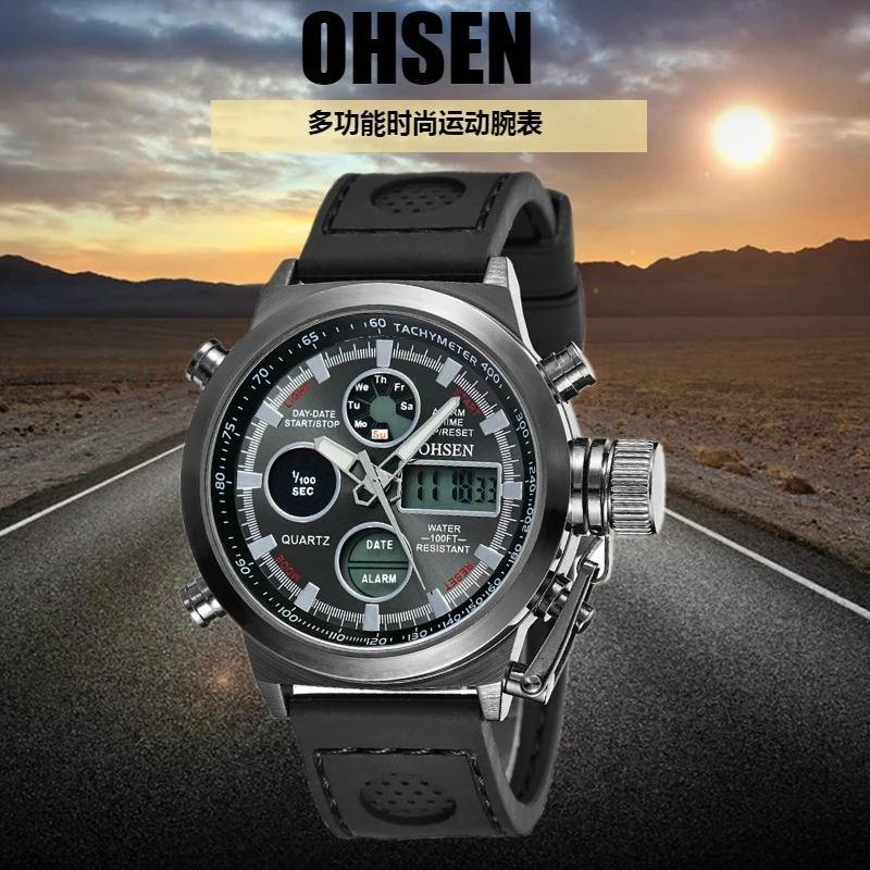 Модные спортивные часы мужские наручные армейские водонепроницаемые цифровые