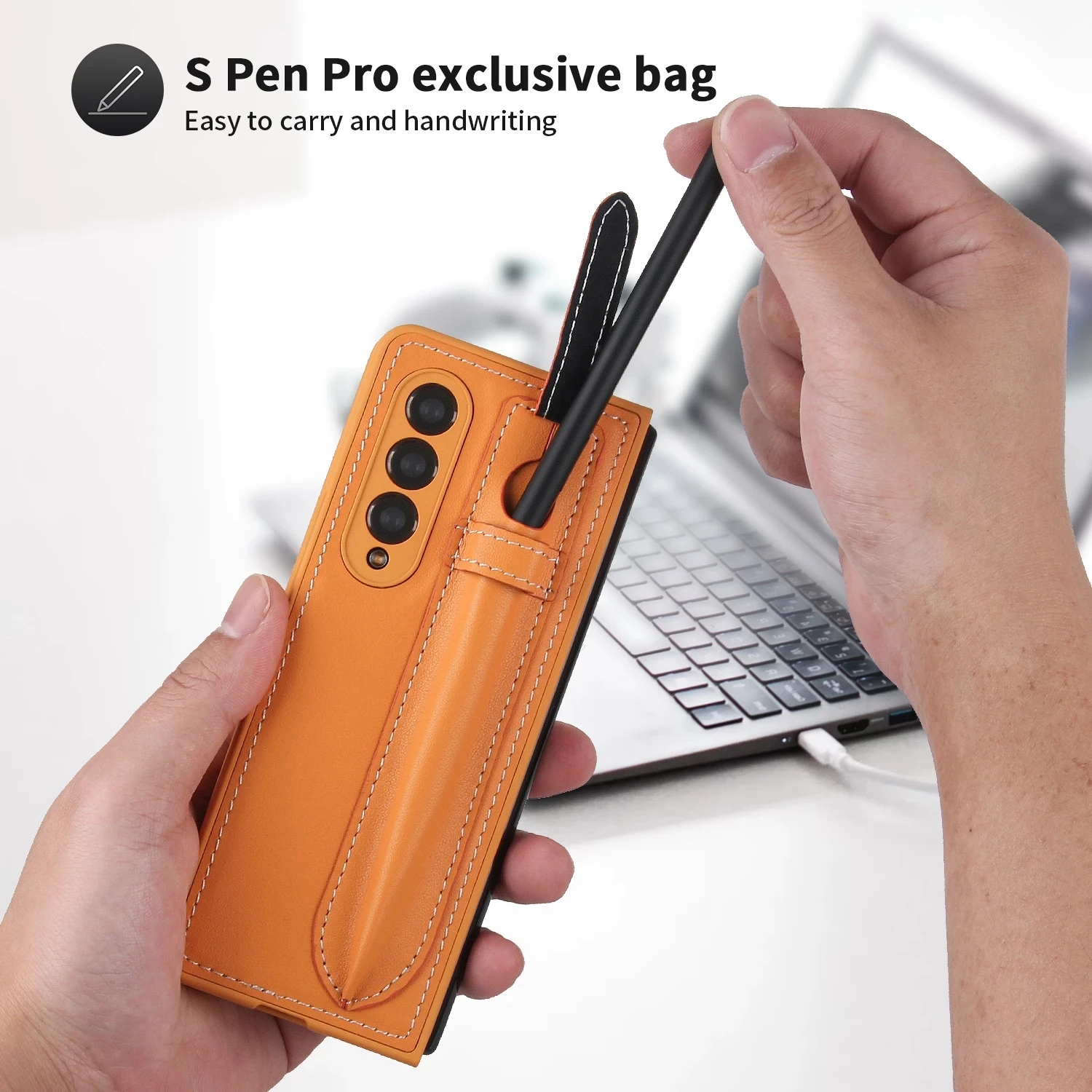 Ceny Do Samsung Z Fold 3 5G Etui Fold3 Fold4 ZFold3 ZFold4 Etui Luksusowe Skórzane Z Krotnie 3 4 Etui Z Uchwytem Na Długopis Pokrywa Capa