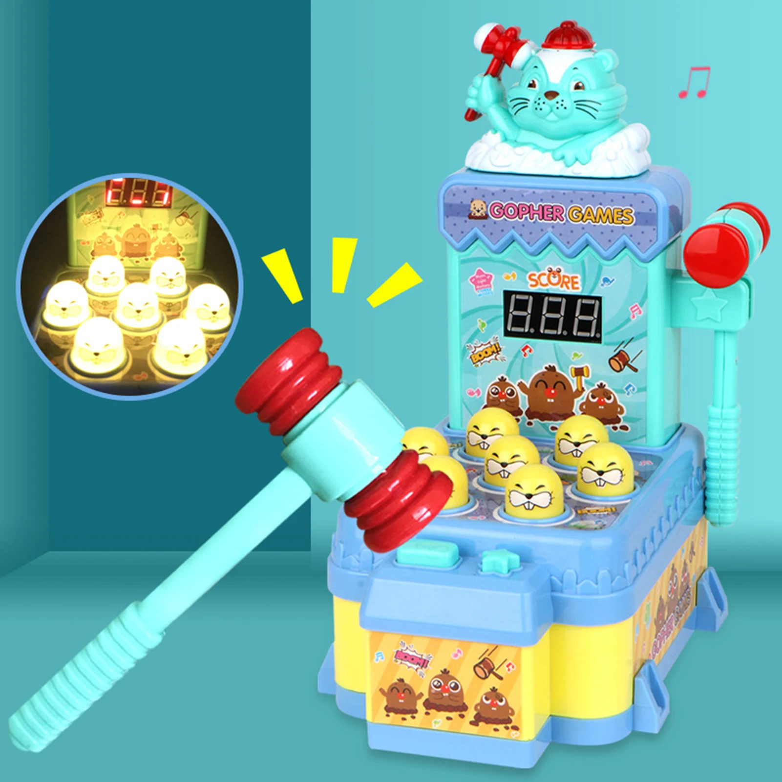 Игровой автомат крота электронные аркадная игра 7 хомяков образовательная