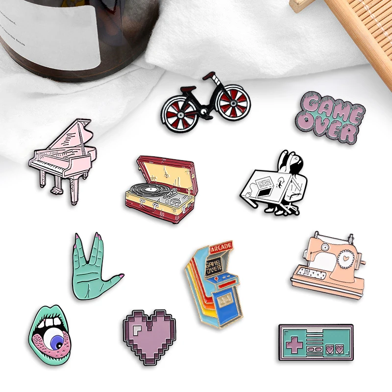 Креативная модная брошь в стиле ретро с изображением героев мультфильмов