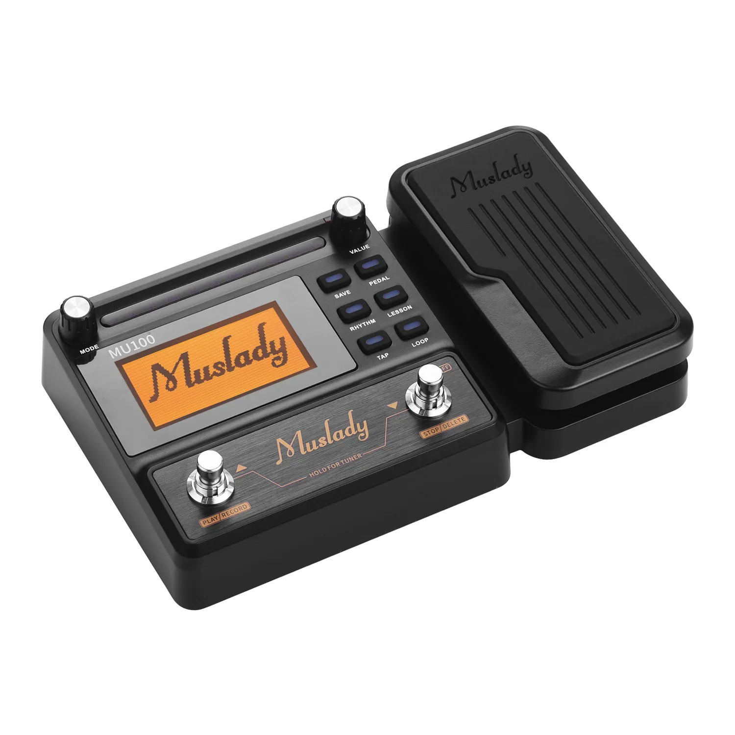 Мультисистемный процессор эффектов для гитары Muslady MU100 с поддержкой записи петель до 180 секунд.