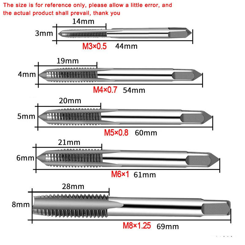6 шт. Т-образная трещотка для нарезания резьбы | Инструменты