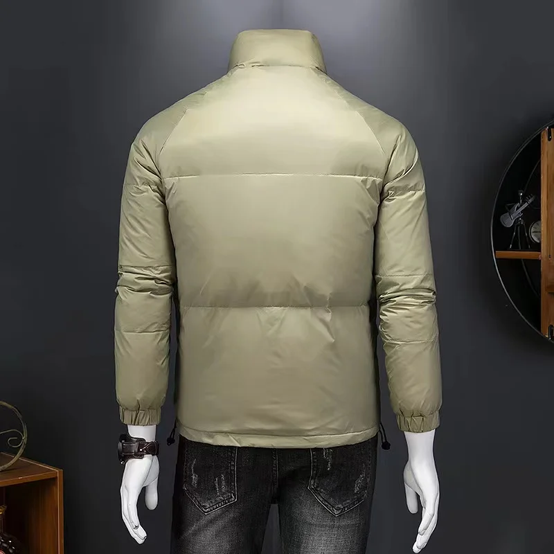 2021 European New Men's Down Jacket Falling Shoulder Loose Fashion Down Jacket Slim Top Jacket