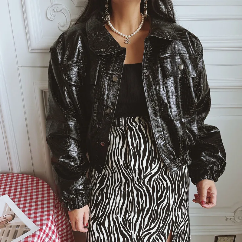 High Quality Retro Fashion Lapel Thickened Leather Jacket Women Faux Fur Coat Motorcycle Coats and Jackets Woman