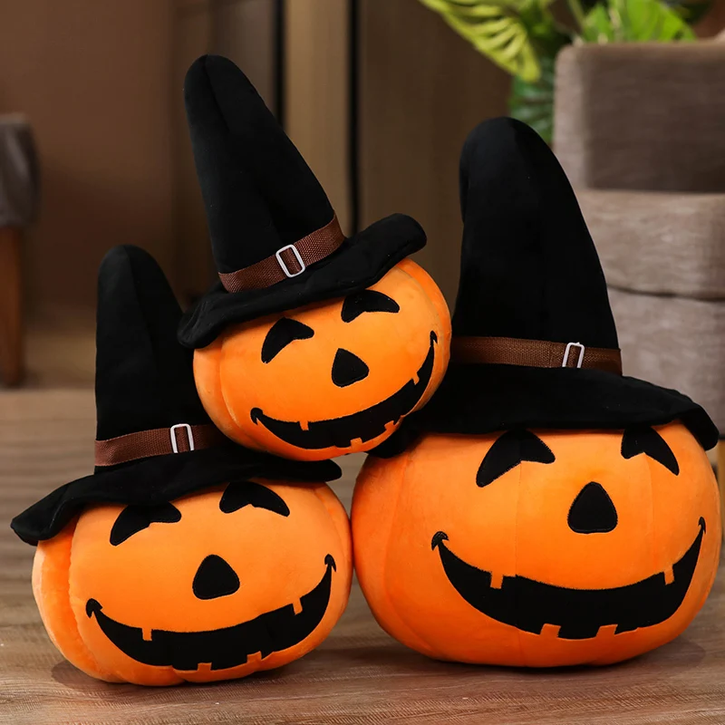 

30/40/50CM Creative Pumpkin Plush Toy Stuffed Halloween Pumpkin Pillow Cushion Doll Home Decor Gifts For Children Boys