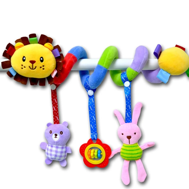 

Kid Activity Bed Around Rattle Bell Wrap Crib Bed Bassinet Stroller Toy Developmental Plush Soft Toys Garden Decoration