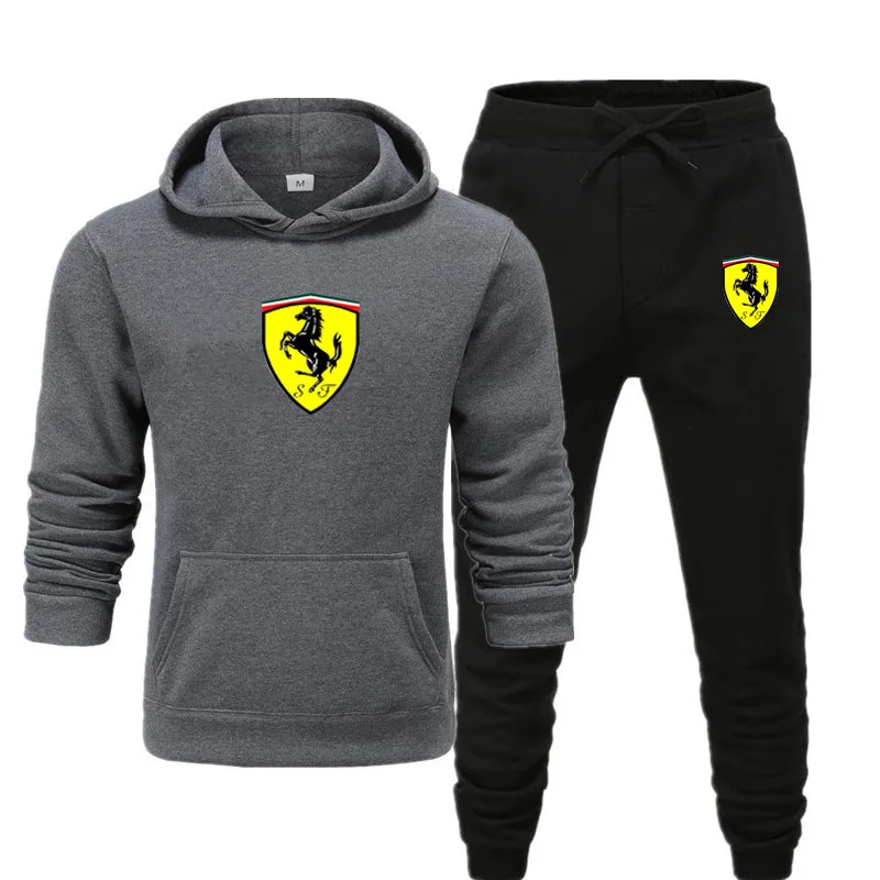 

Tracksuit Men Sets Spring Hoodies Pants 2 Piece Set 2021 Running Hoody Mens Brand Sweatshirt Sport Joggers Sweatpants Suit Male