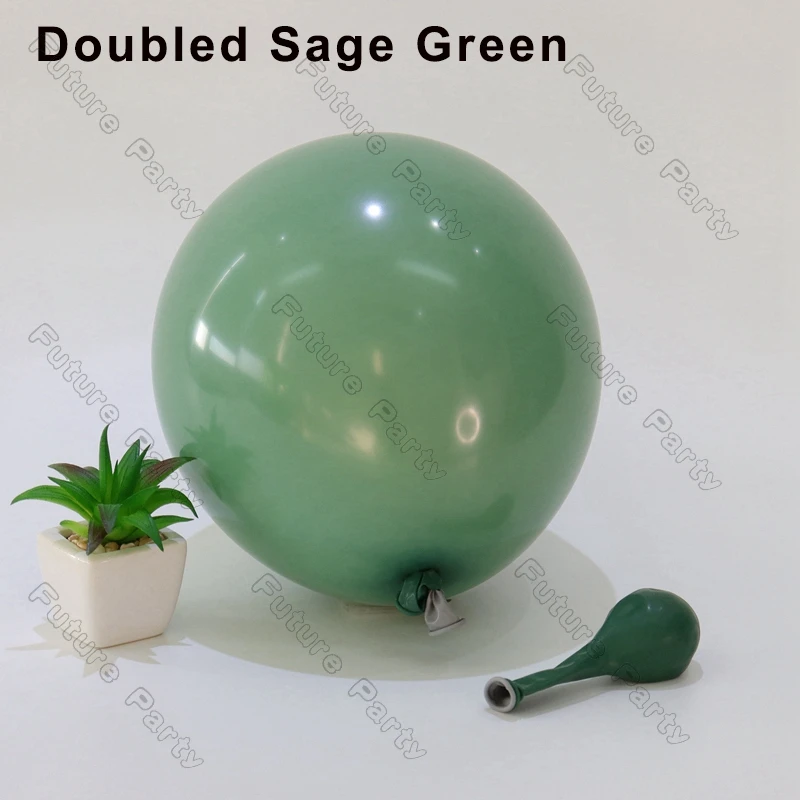 Kit de arco de globos verdes de doble Salvia, guirnalda de oro cromado, decoraci&oacute;n blanca para boda, fiesta de cumplea&ntilde;os, Baby Shower, 135 piezas-2