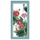 Набор для вышивки крестиком 14 карат, вышивка с цветочным рисунком лотоса ручной работы, домашнее украшение