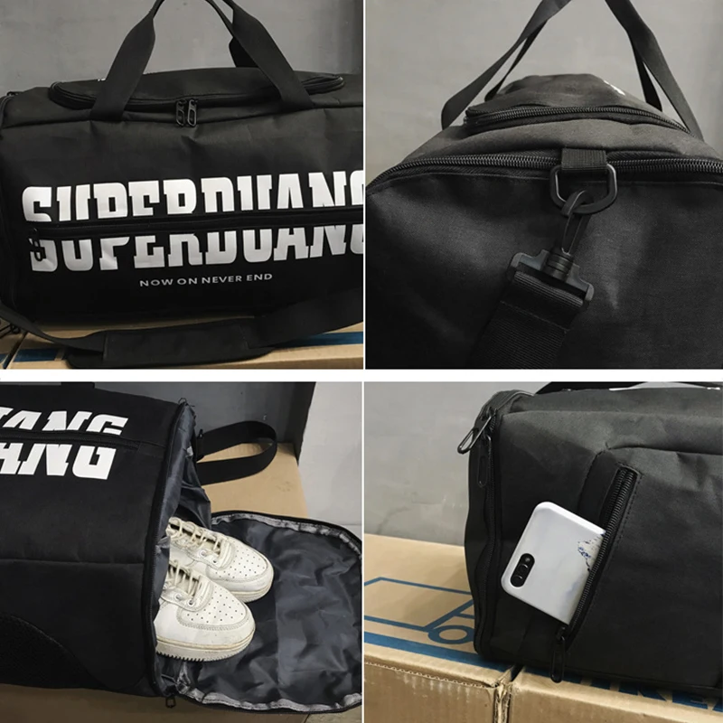 Multifunctional Gym Athletic Bag Sport Fitness Femme Sport Handbag Workout Training Bag Yoga Sneaker Bag with Shoe Compartment