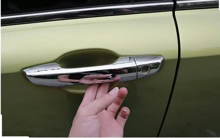 For Honda CR-V CRV 5th Gen 2017-2019 Chrome Outer Door Handle Cover Catch Cap Smart Key Hole Trim Covers Molding Overlay Garnish |