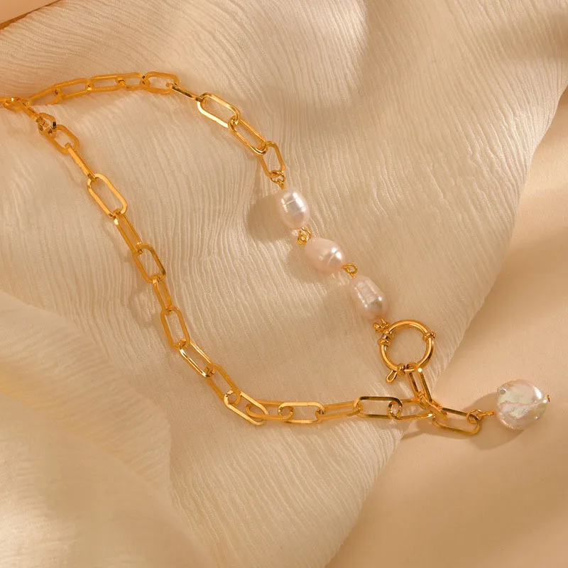 

Vintage Baroque Pearl Choker Necklace For Women Fashion Summer White Imitation Pearl Necklaces 2021 Trend Elegant Wedding Gift