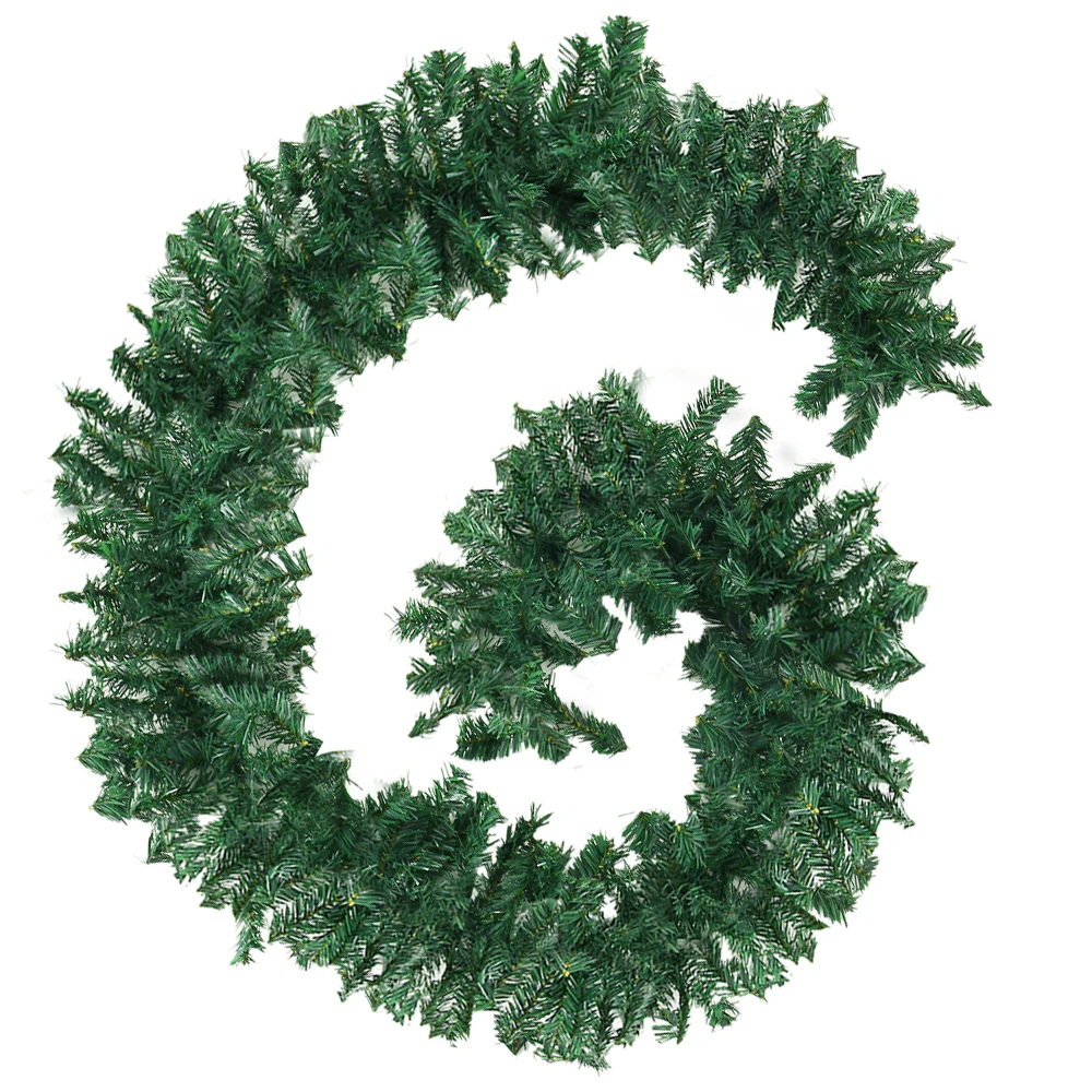 Рождественская гирлянда зеленые белые из ротанга рождественские украшения для