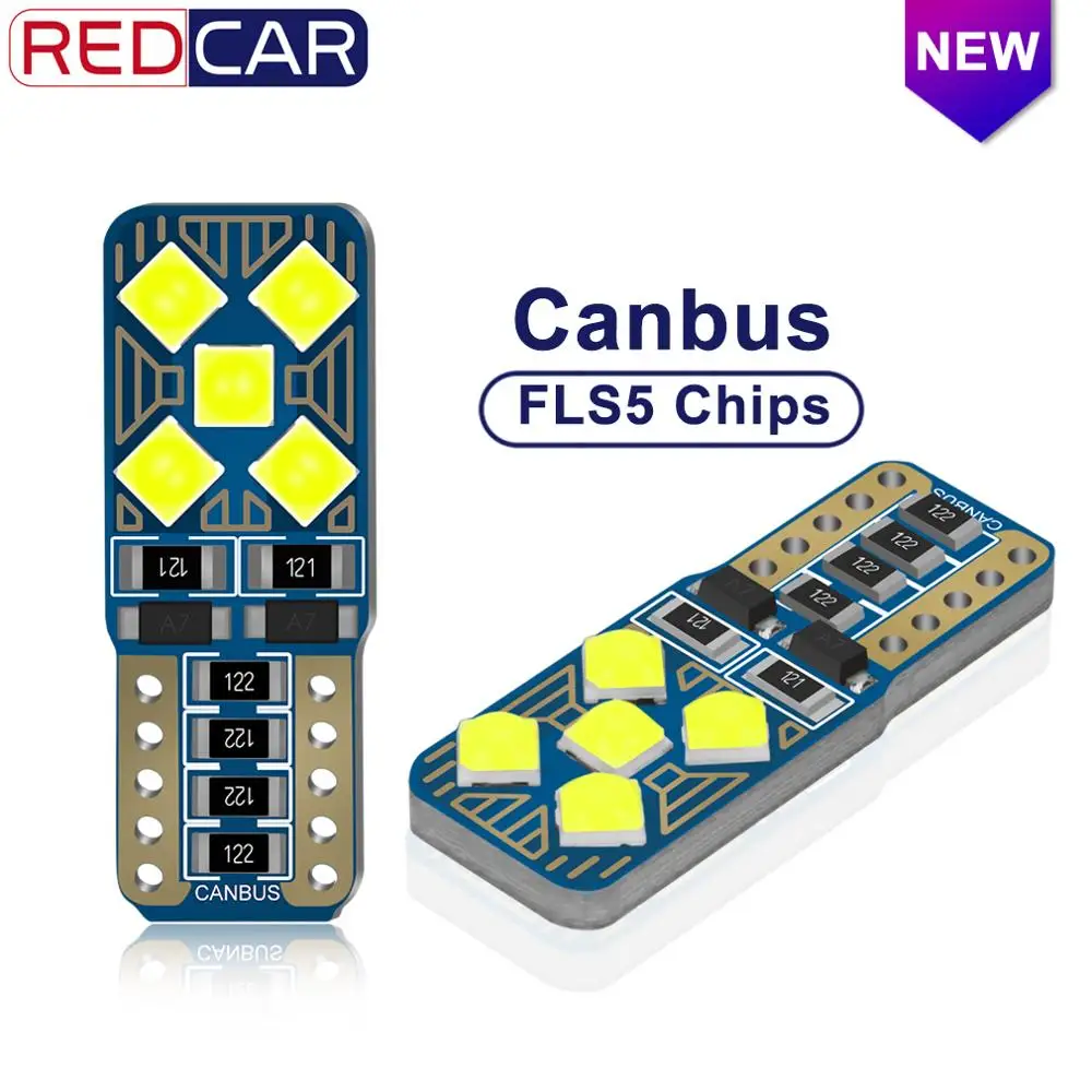 2шт T10 192 194 168 W5W светодиодный лампы FLS35 чипы Canbus без ошибок супер яркие купольные