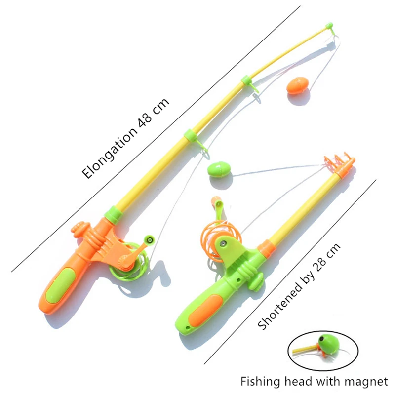 Children's 7pcs/Set Magnetic Fishing Parent-child interactive Toys Game Kids 1 Rod 6 3D Fish Baby Bath outdoor toy | Игрушки и хобби