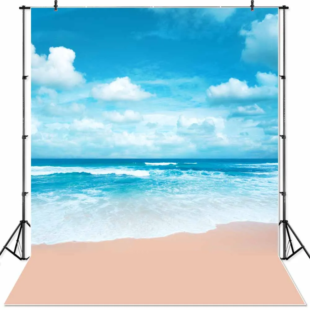 

NeoBack 5x7ft Поливиниловые фоны Летний морской пляж вид фоновые Декорации для фотосъемки Фотостудия фоны для фотографирования с изображением л...