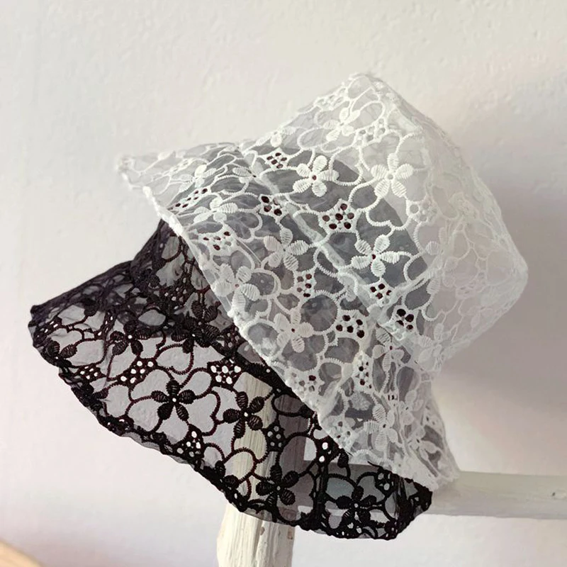 

Flofallzique 2020 Summer Lace Girl Hat Flower Pattern Sweet Fashion Casual Leisure Celebration Outing Christmas Gift