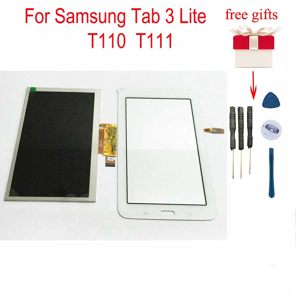 Для samsung Tab 3 Lite 7,0 SM-T110 T110 ЖК-дисплей сенсорный экран дигитайзер Замена для samsung Galaxy SM-T111