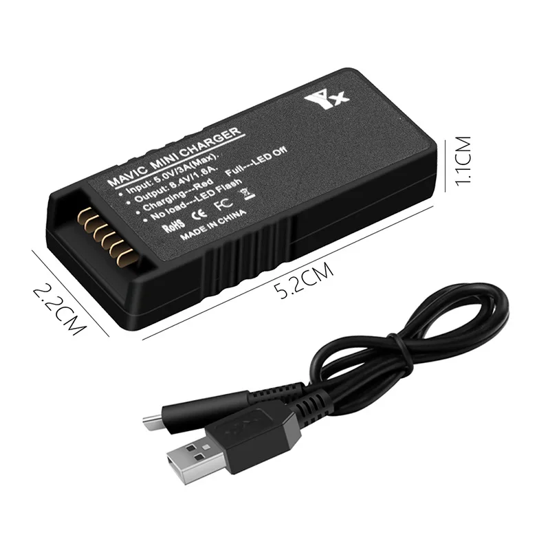 New USB Charger For DJI Mavic Mini One Battery Charging Hub With Type-C Cable Drone Flight Accessories | Электроника