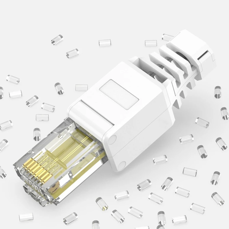 

CCTV Ethernet Cable Tool-less Crystal Head Plug CAT6 RJ45 Connector Tool-less Connector No Crimp Connectors