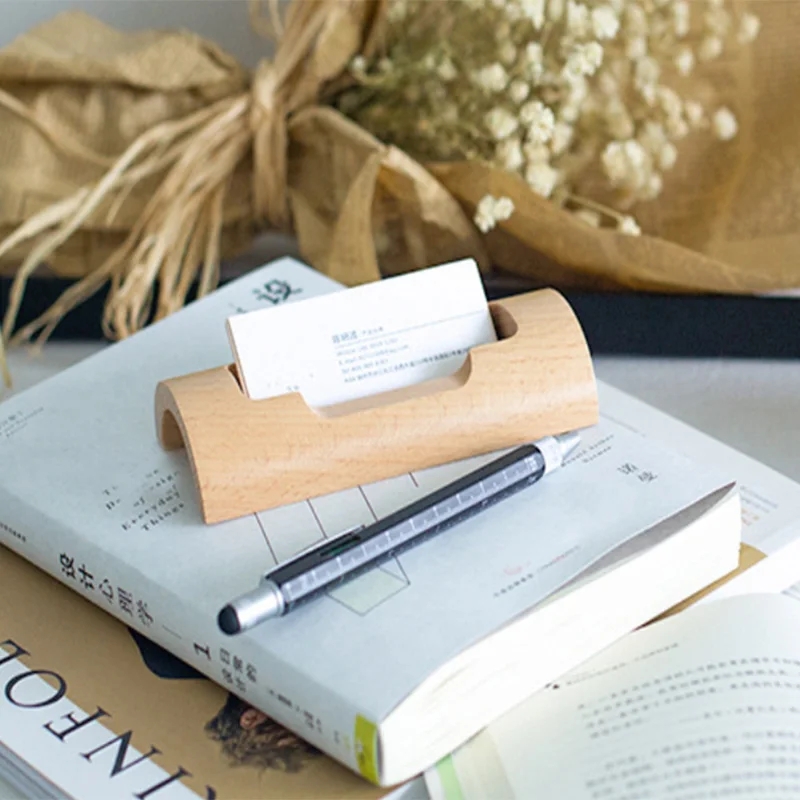 Настольная деревянная визитная карточка держатель персонализированные