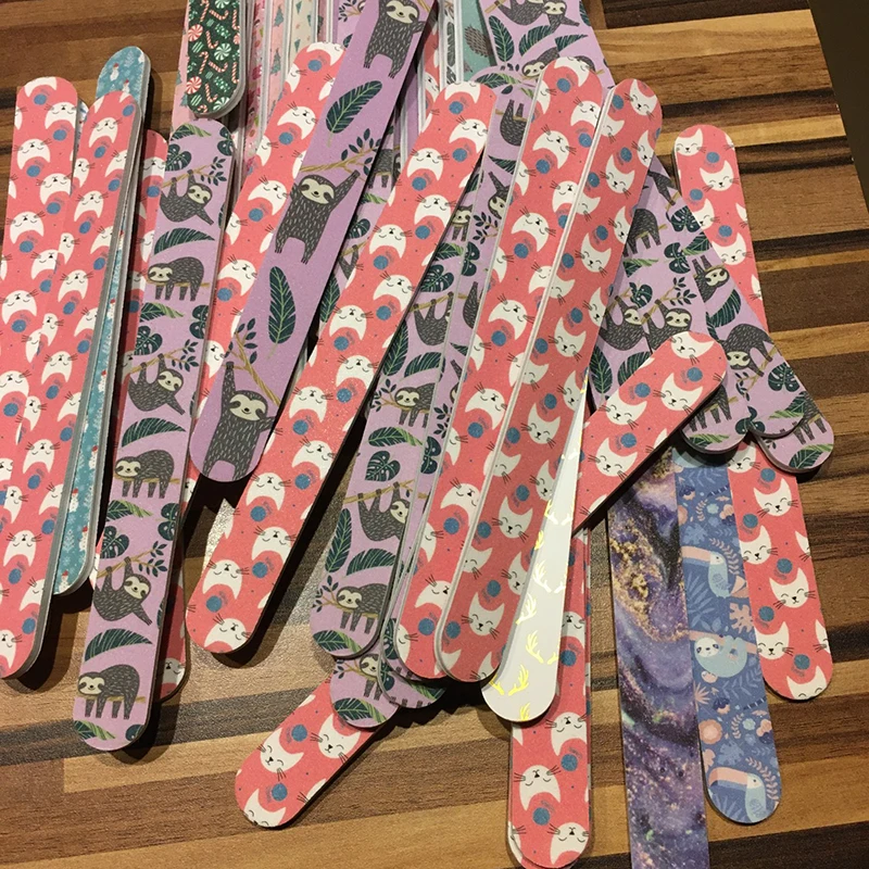 4 шт Рождественская печать пилки для ногтей серая лодка шлифовальный буферный