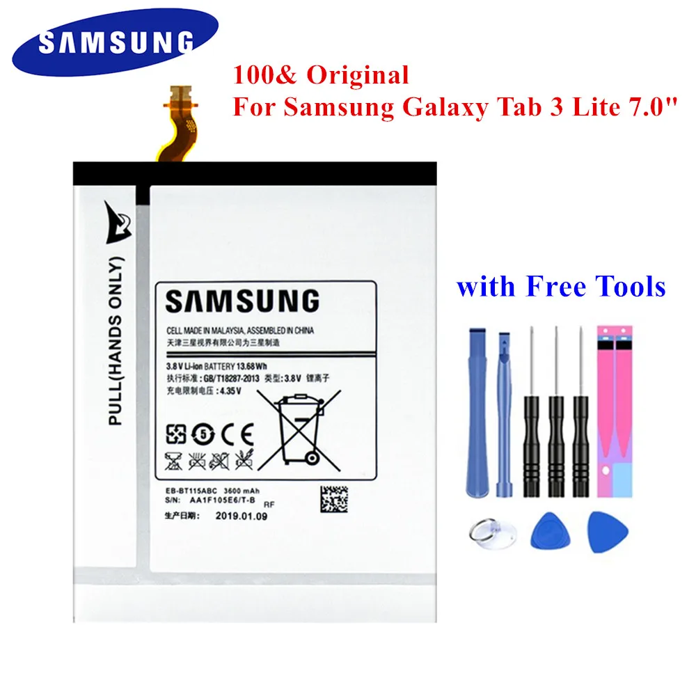 Аккумулятор для планшета Samsung Galaxy Tab 3 Lite 7 0 Оригинальная батарея с аккумулятором