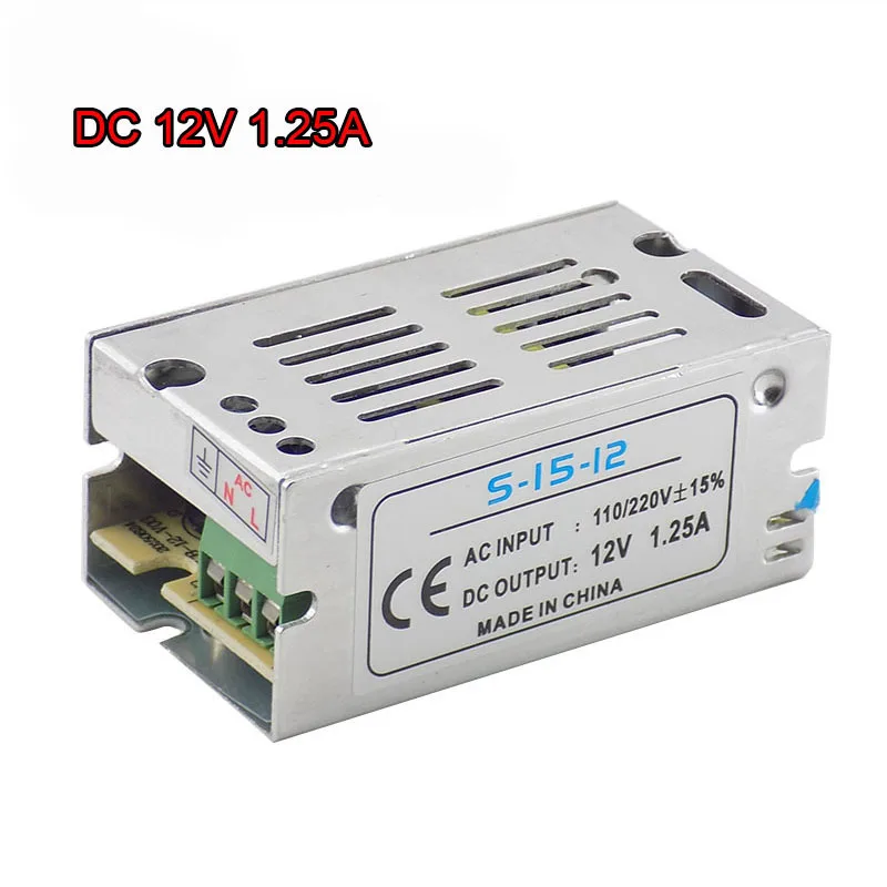 

Источник питания DC 12V 1.25A светильник ing трансформатор адаптер CCTV конвертер для камеры для светодиодных лент светильник Переключатель Драйве...