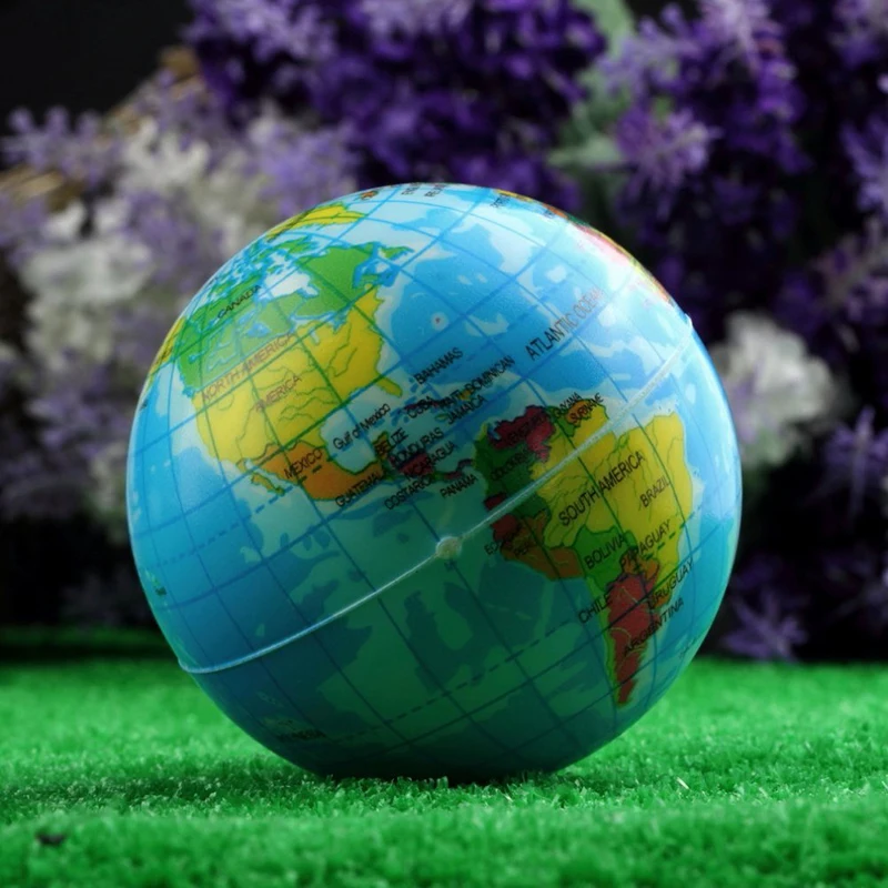 

Toys For Girls World Atlas Geography Map Earth Globe Stress Relief Foam Bouncy Toy Ball
