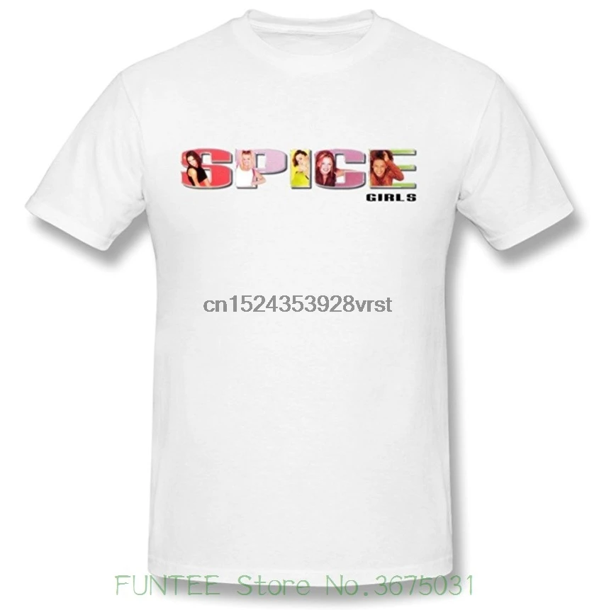 

Women Tee Men Spice Girls Spice T-shirts White 2019 Summer Female T Shirt