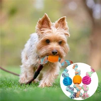 chew toys ball teeth cleaning dog puppy training toy pet rope bite dental health