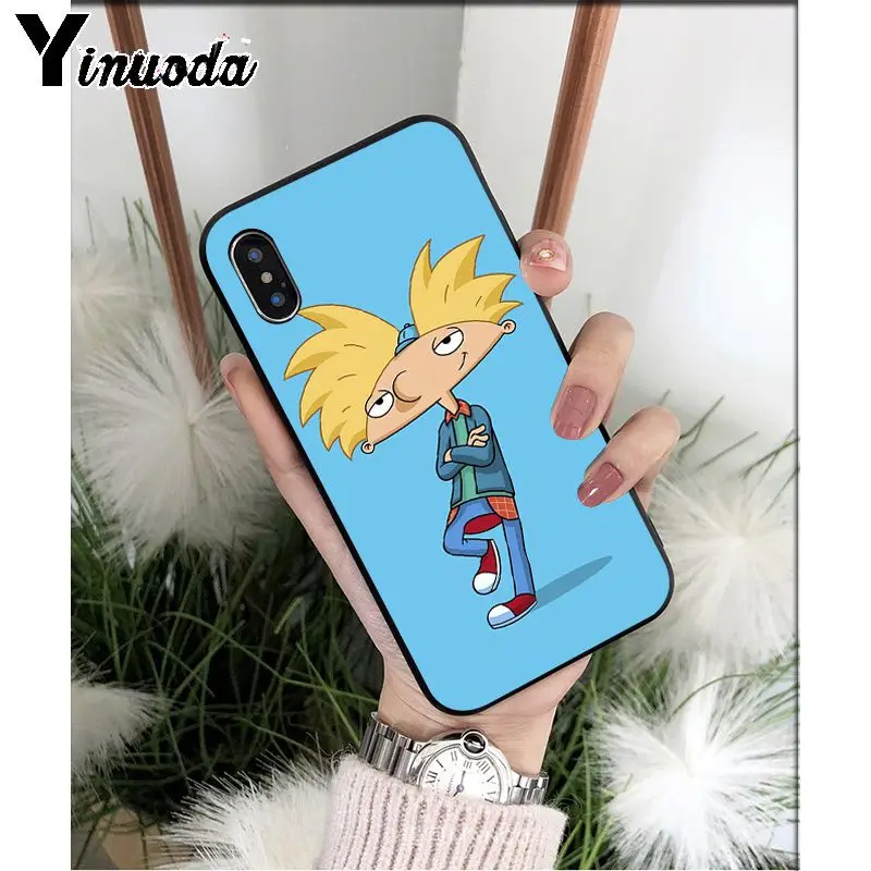 A11 Yinuoda Hey Arnold TPU силиконовый мягкий черный чехол для телефона iPhone 5 5Sx 6 7 7plus 8 8Plus X XS MAX XR - Цвет: A11