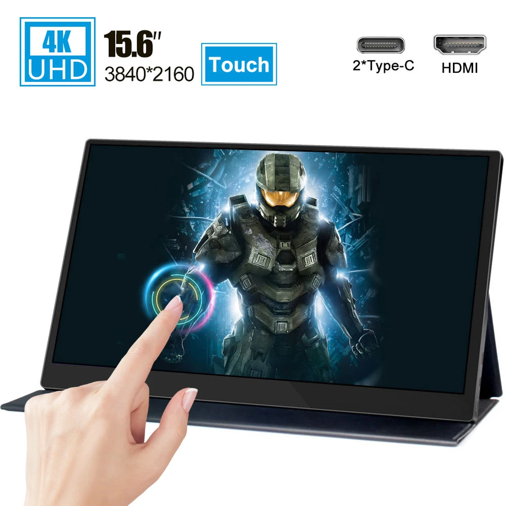 

15,6 4K USB 3,1 Type-C сенсорный экран портативный монитор 3840x2160 HDR IPS экран дисплей для Ps4 переключатель Xbox Huawei Xiaomi iphone