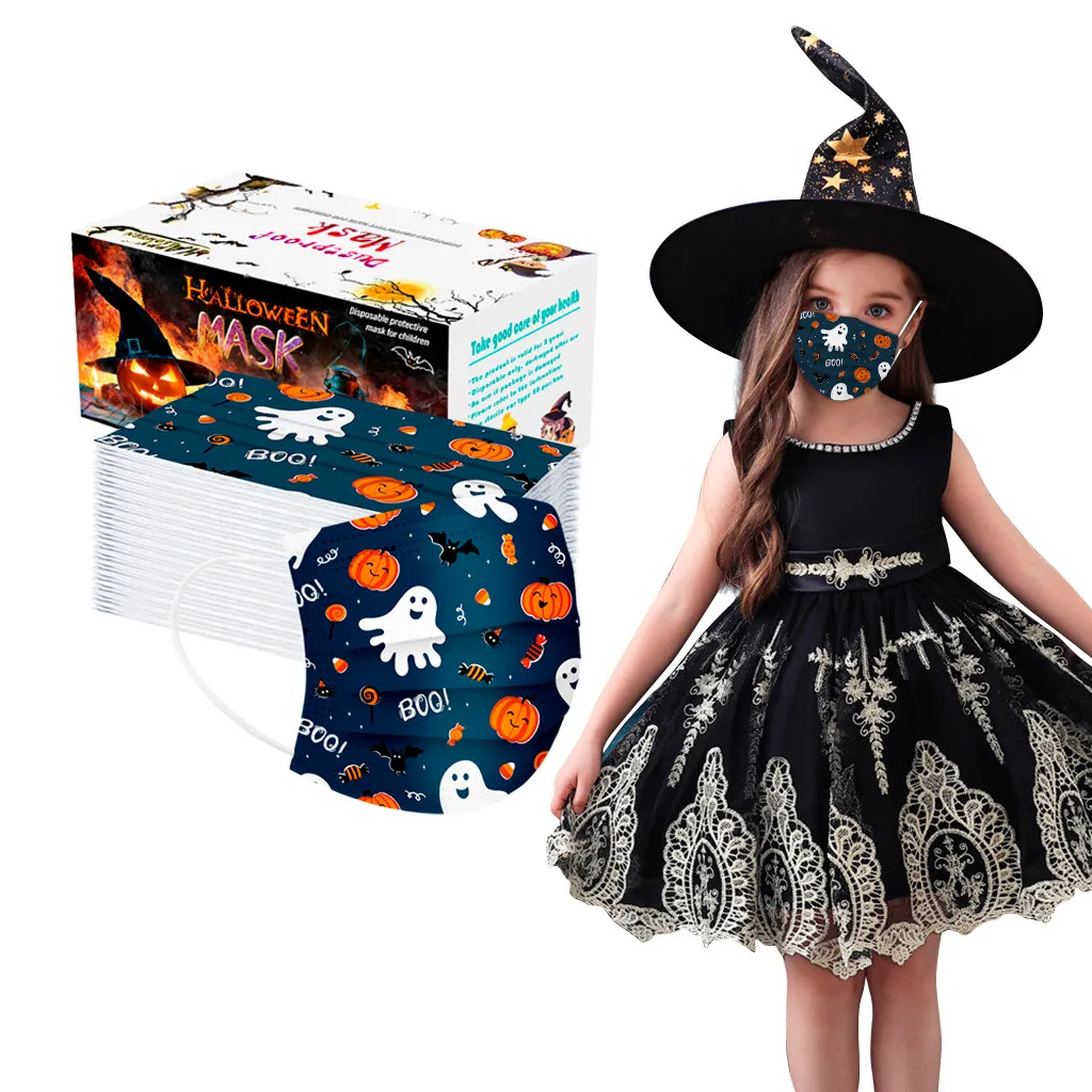 

50PCS Children's mask Disposable Face Mask Industrial 3Ply Ear Loop Breathable Mouth Mask mascarillas In Stock#Z20