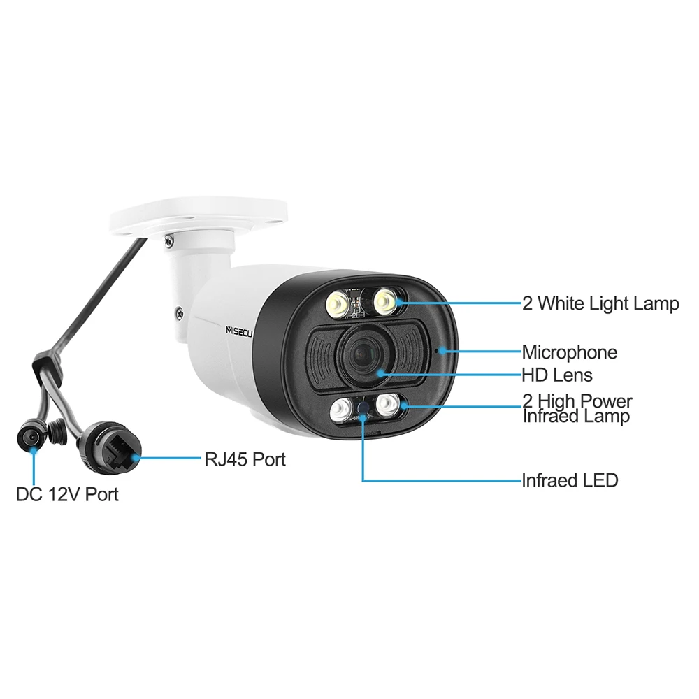 

H.265 POE Secure Camera System 8CH 5MP Two Way Audio AI IP CCTV Camera System Video Surveillance Kit