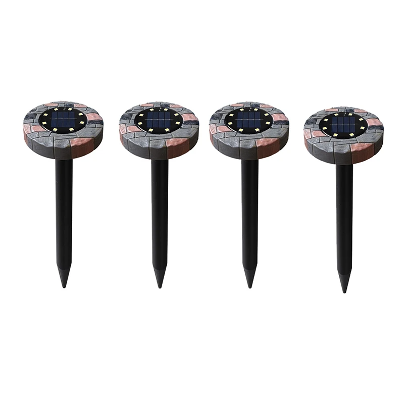 

4PCS Imitation Stone Lamp Solar Mouse Repeller Lawn Lamp Get Rid Of Snake Mole Gophers for Outdoor Garden Yard